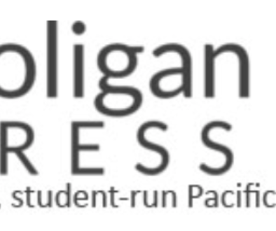 Text stating Ooligan Press Award-winning, student-run Pacific Northwest Press with a fish hook next to the text